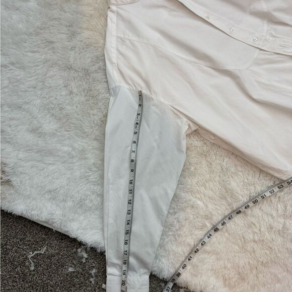 Frank & Eileen Victoria White Shirt | Italian Cotton Button Up Size M - Picture 12 of 12